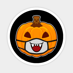 Happy Pumpkin Halloween with Smiling Mask Magnet